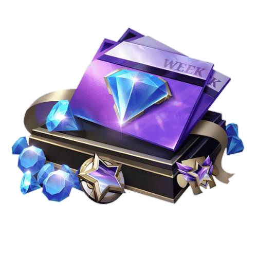 Weekly Diamond Pass [ Instant 80 Diamond Claim 20 Diamond / hari (Selama 7 Hari) Total : 220 Diamond (Claim misi 100dm) ]
